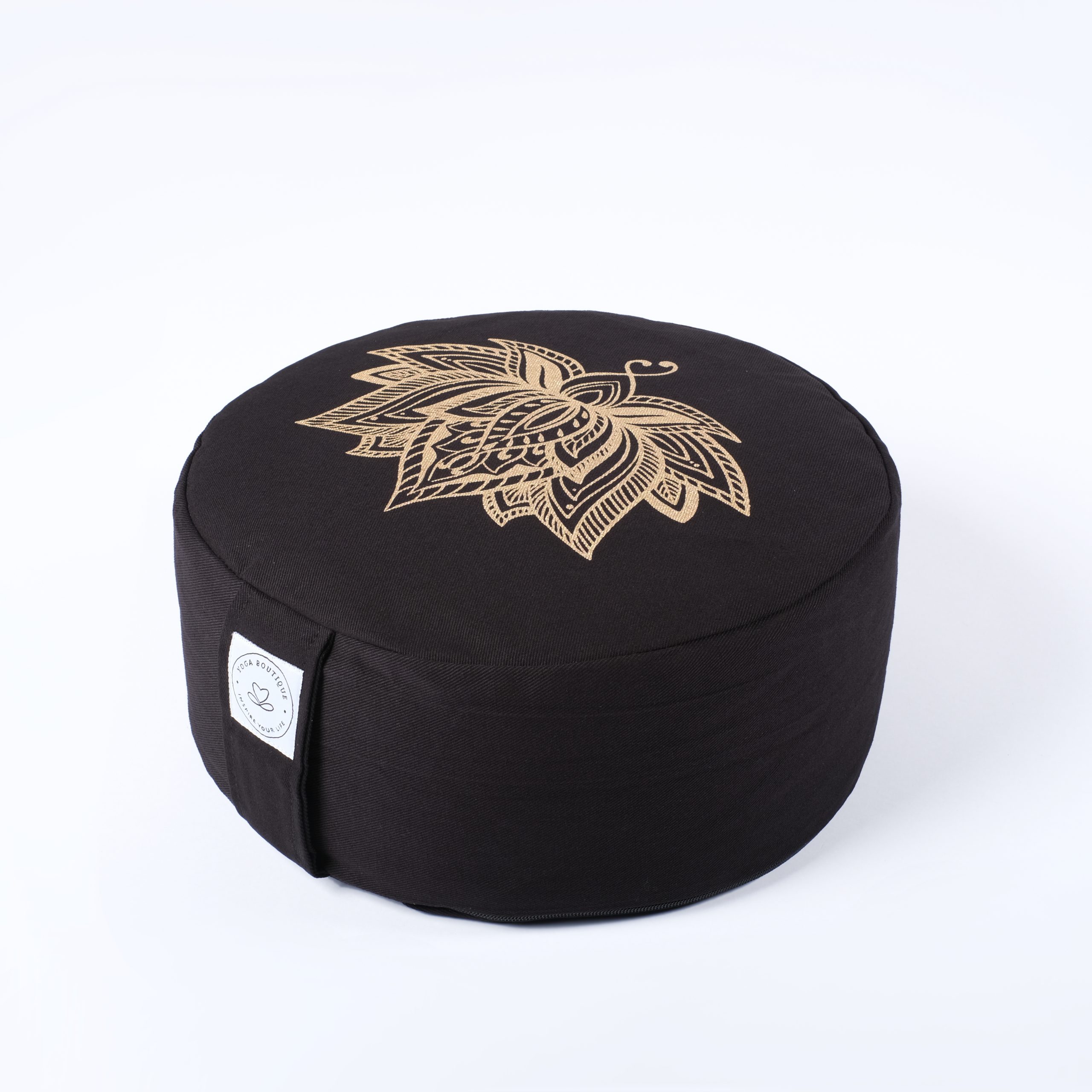 meditationskissen-gold-print-lotus-schwarz-2-scaled